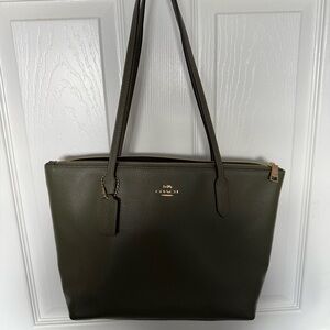 Coach Olive Tote with Gold Accents